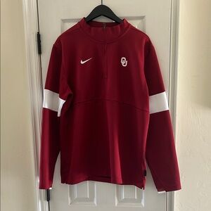 OU OKLAHOMA SOONERS NIKE 1/4 ZIP - LARGE